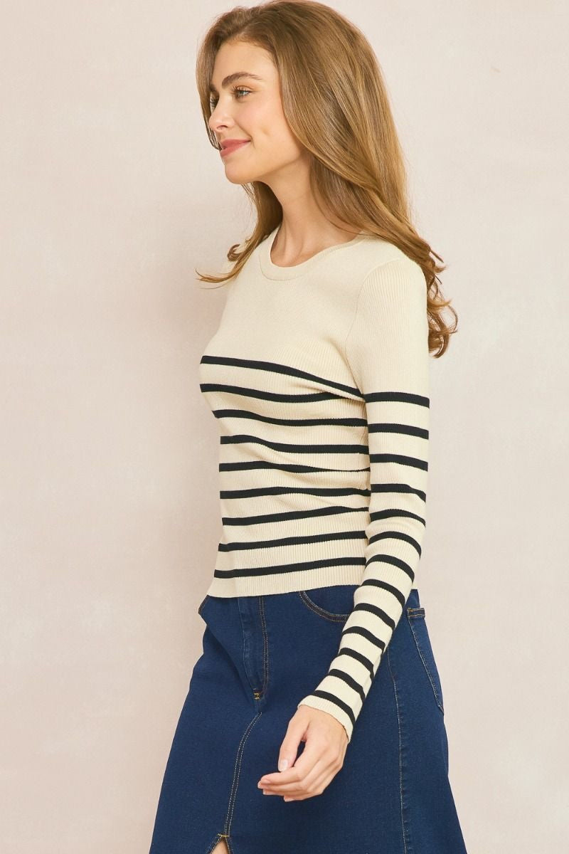 Striped Casual Sweater Top