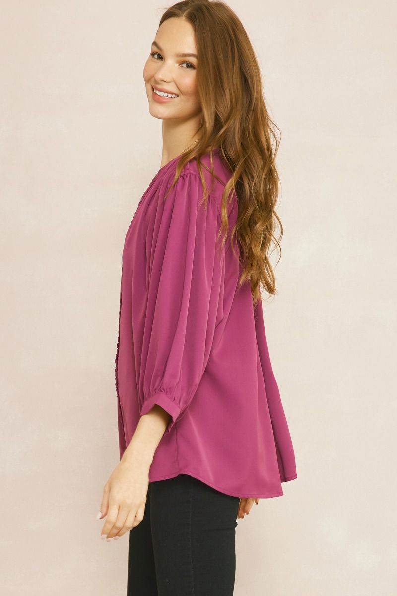 Solid Woven Blouse