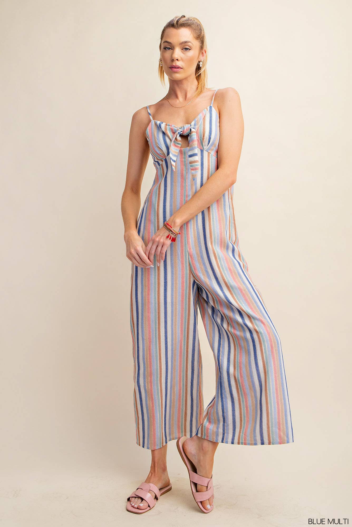 Multi Color Striped Jumpsuit