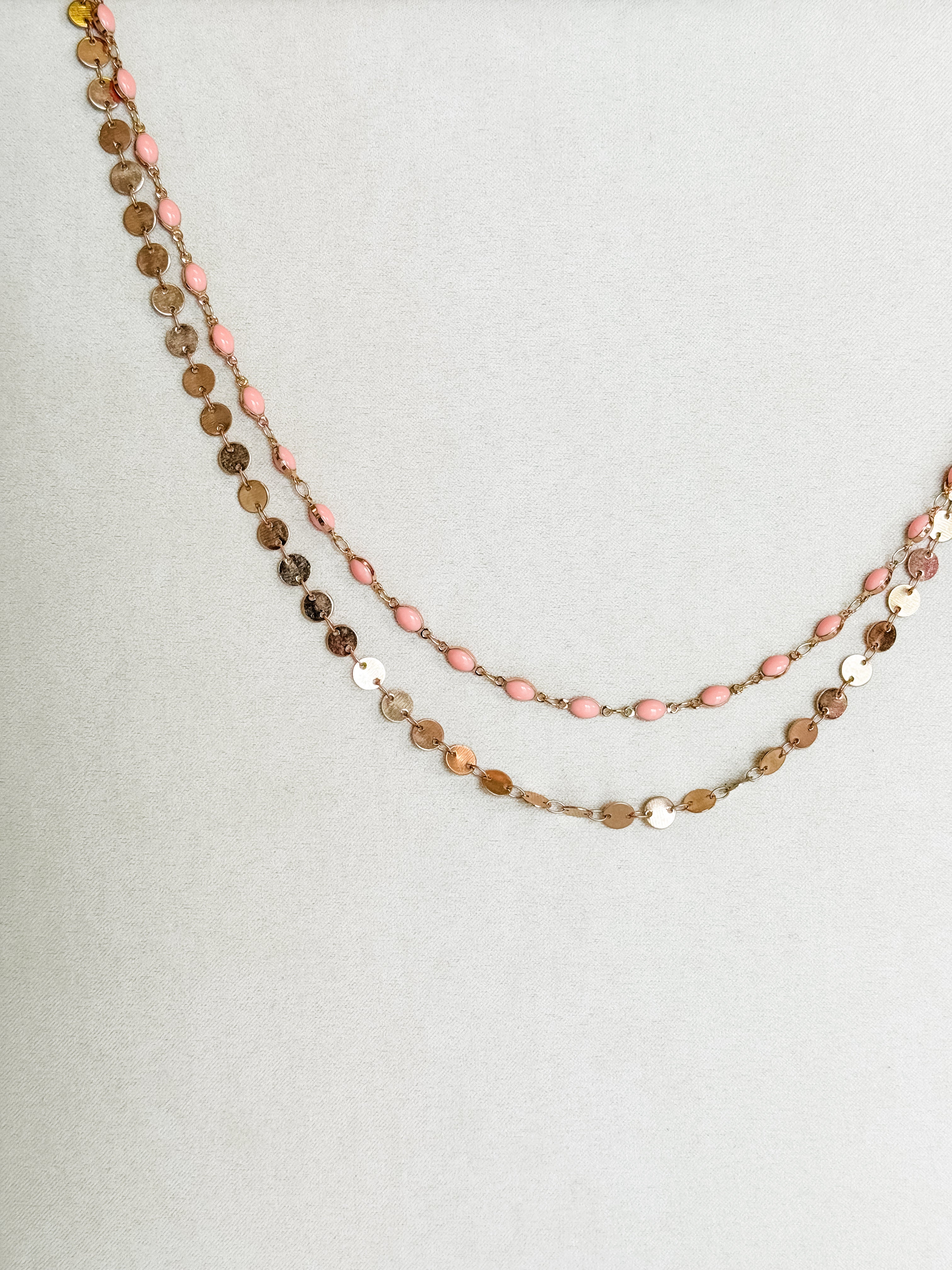 Layered Peach Necklace