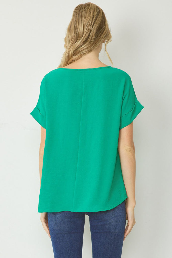 Kelly Green Not So Basic Top
