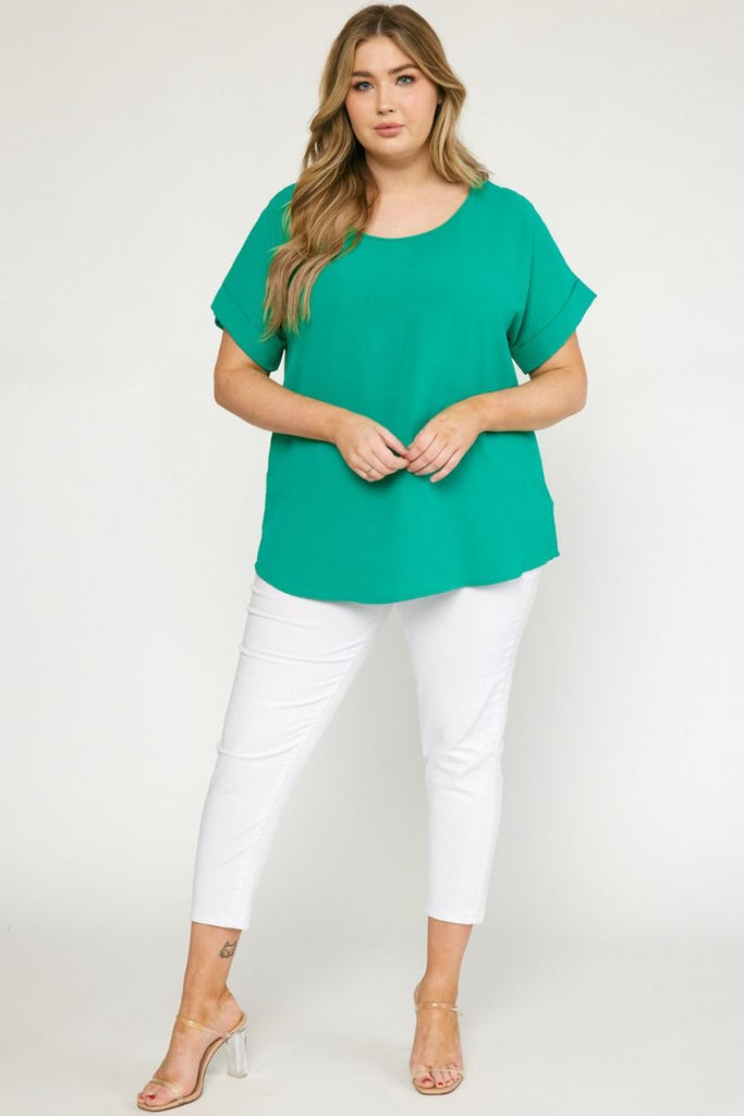 Kelly Green Not So Basic Top